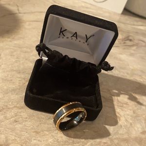 Carved Tungsten Carbide Men’s Wedding Ring